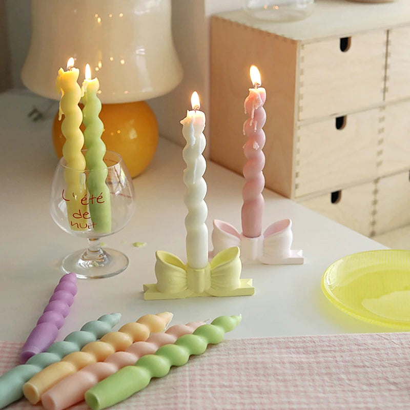 Spiral Long Stem Soy Wax Aromatherapy Candle