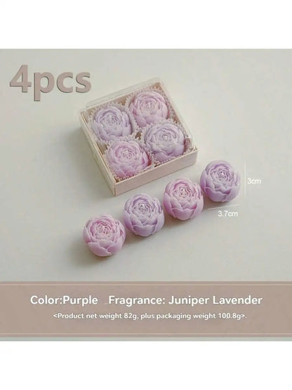 Rose Flower Soy Wax Candle Gift Set