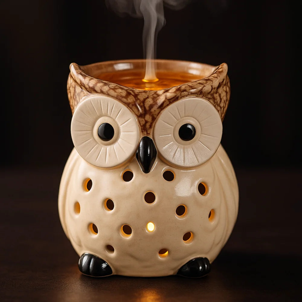 Ceramic Owl Aromatherapy Stove Eco-Friendly Heat Resistant Incense Candle - Your Ritual Hub 