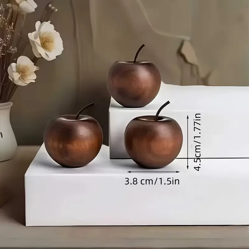 Apple-Shaped Wooden Oil Diffuser – Natural Scent, No Heat