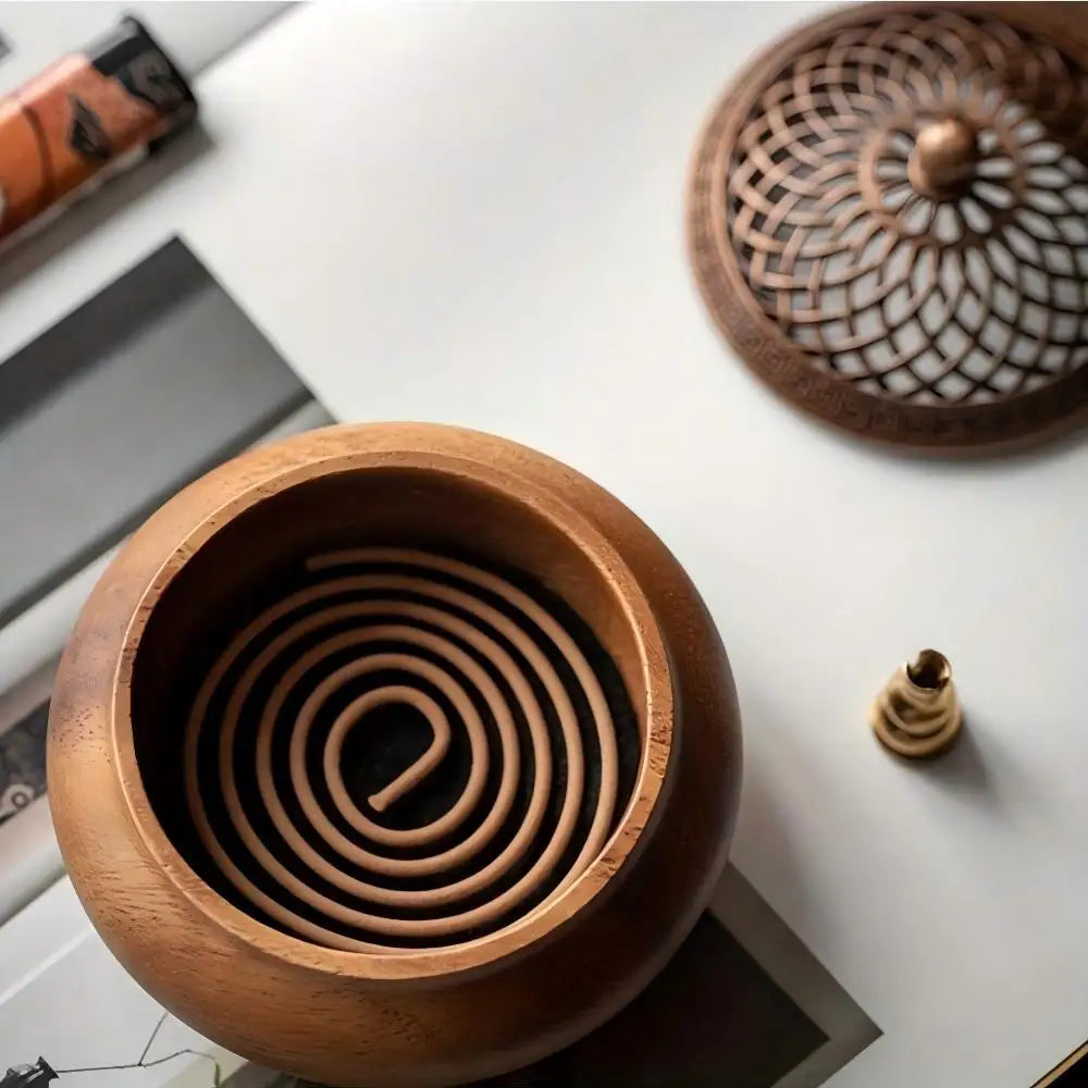 Solid Wood Pan Incense Burner Tray - Your Ritual Hub 