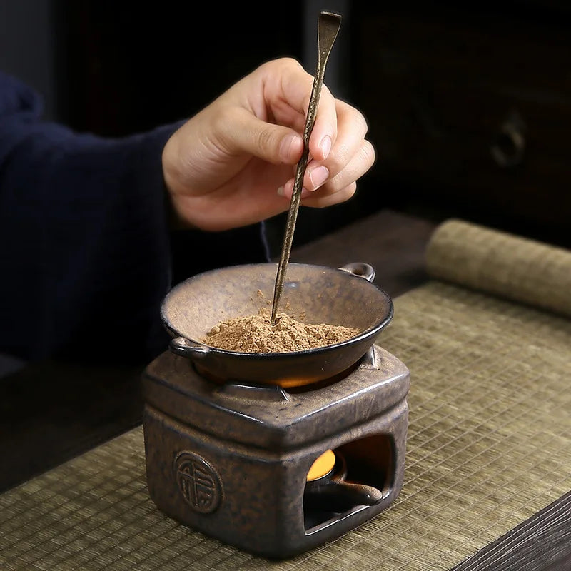 Japanese Retro Fireproof Incense Burner & Wax Heater - Your Ritual Hub 