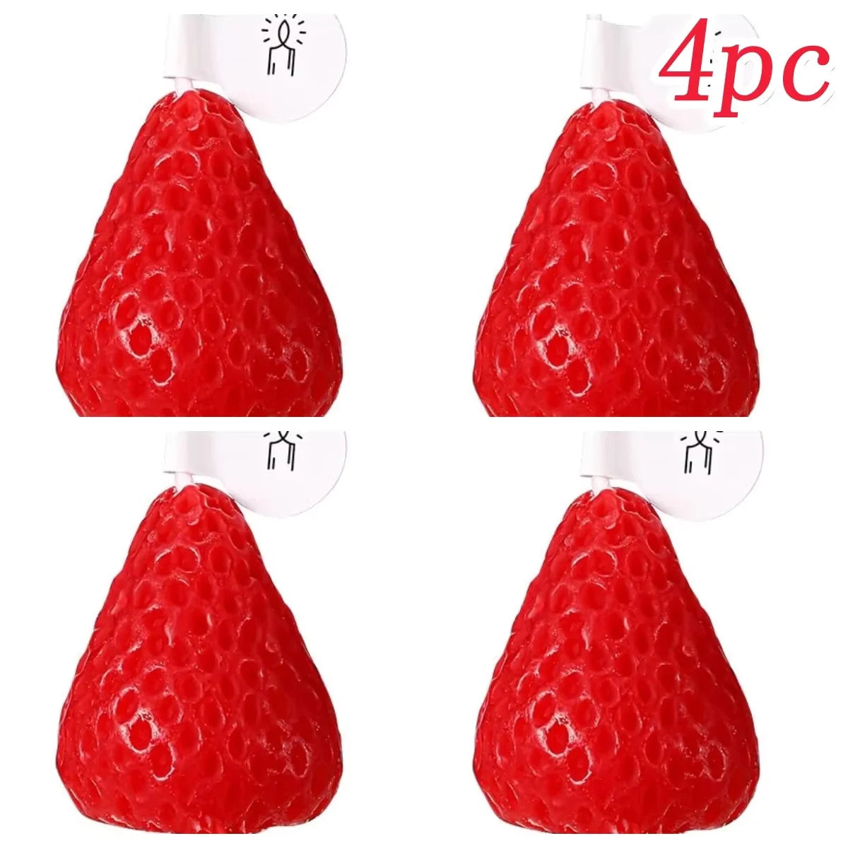 15-Pack Strawberry-Shaped Scented Soy Wax Candles
