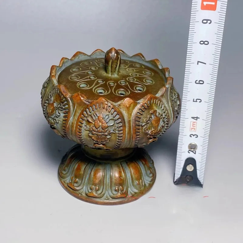 Antique Bronze Eight Auspicious Incense Burner - Your Ritual Hub 