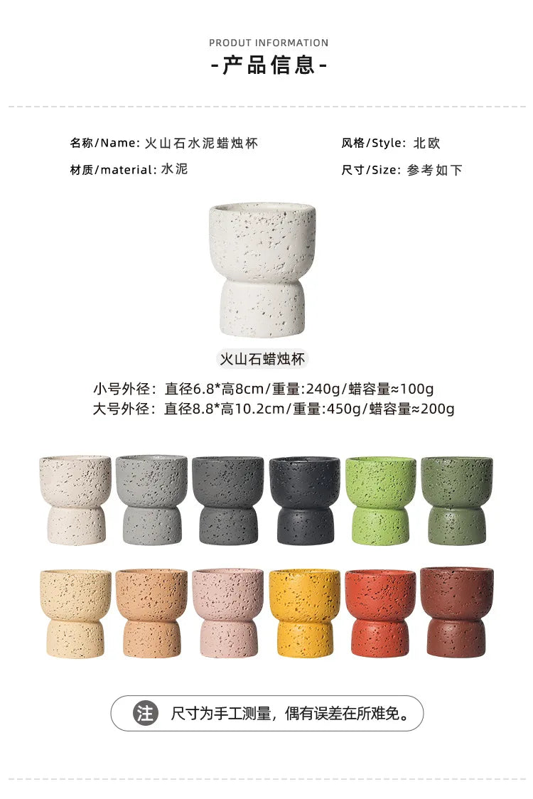 European style simple cement household scented candle empty cup - Your Ritual Hub 