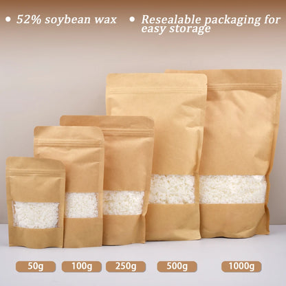 Natural Soy Wax Flakes — Multi-Size DIY Candle Kit