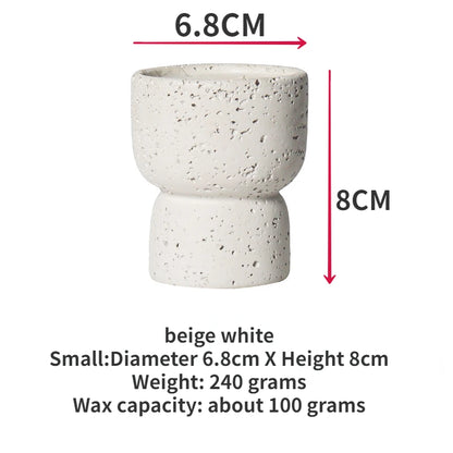 European style simple cement household scented candle empty cup