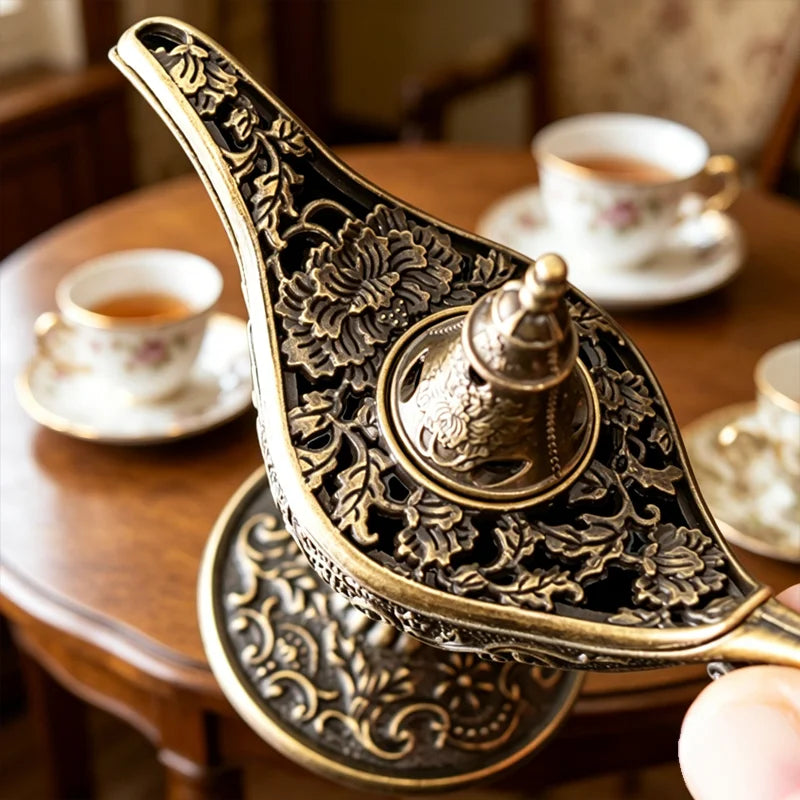Small Antique Metal Arabic Incense Burner - Your Ritual Hub 