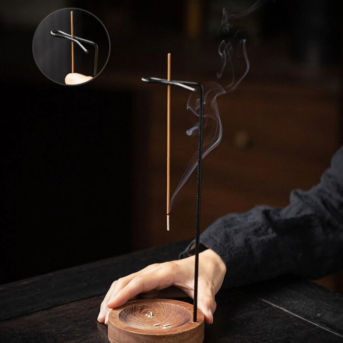 Upside Down Wooden Incense Stick Holder - Your Ritual Hub 