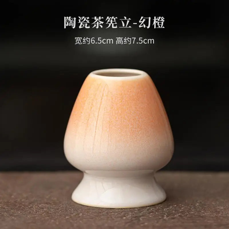 Ceramic Japanese Matcha Whisk & Teaspoon Holder Stand