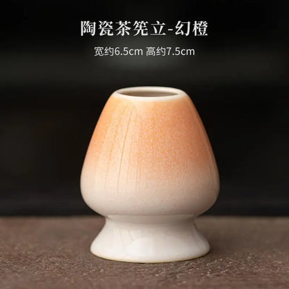 Ceramic Japanese Matcha Whisk & Teaspoon Holder Stand