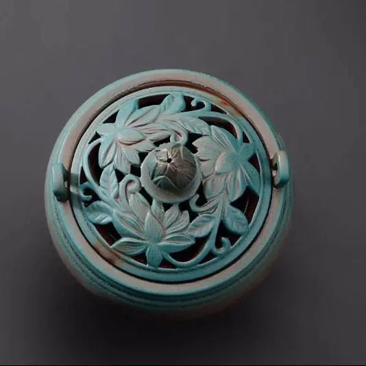 Ceramic Sandalwood Incense Burner — Buddha Tea Ceremony Decor