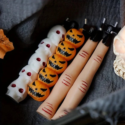 1/3 st Halloween doftljus långa, gotiska sojavaxdekorationer för fest, hem, festlig atmosfär, prydnader, presenter