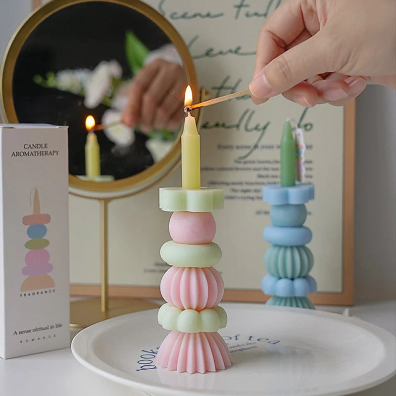 Stackable Geometry Scented Soy Wax Candle