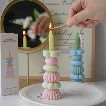 Stackable Geometry Scented Soy Wax Candle