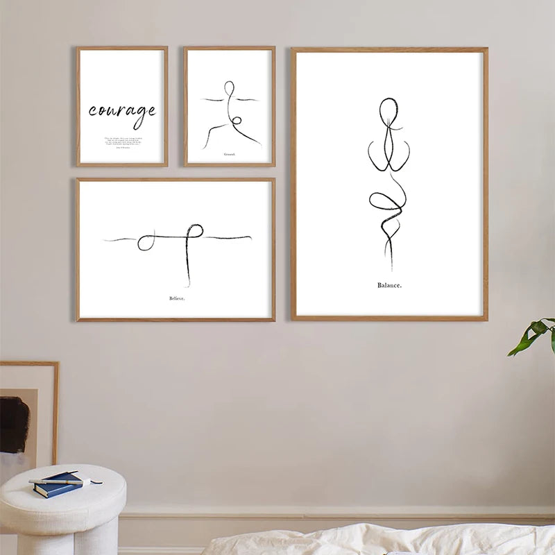 Yoga Wall Art Print Meditation Poster Yoga Symbol Breath Quote - Your Ritual Hub 