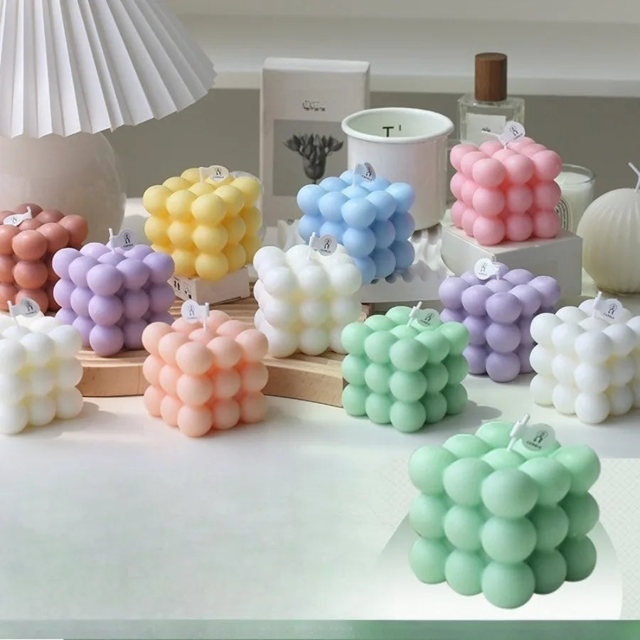 Bubble Cube Scented Soy Wax Candle