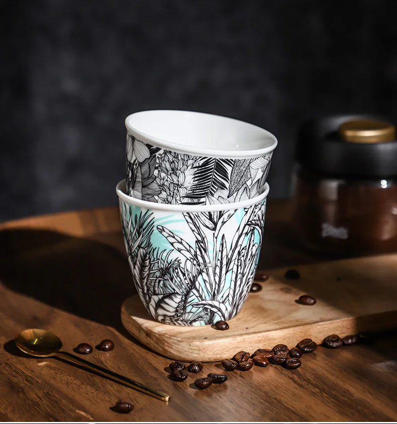 BINCOO Ceramic Coffee Cup Jungle Flower Series - Your Ritual Hub 