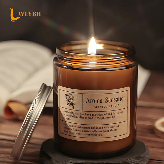 Handmade Aromatic Soy Wax Candle in Glass