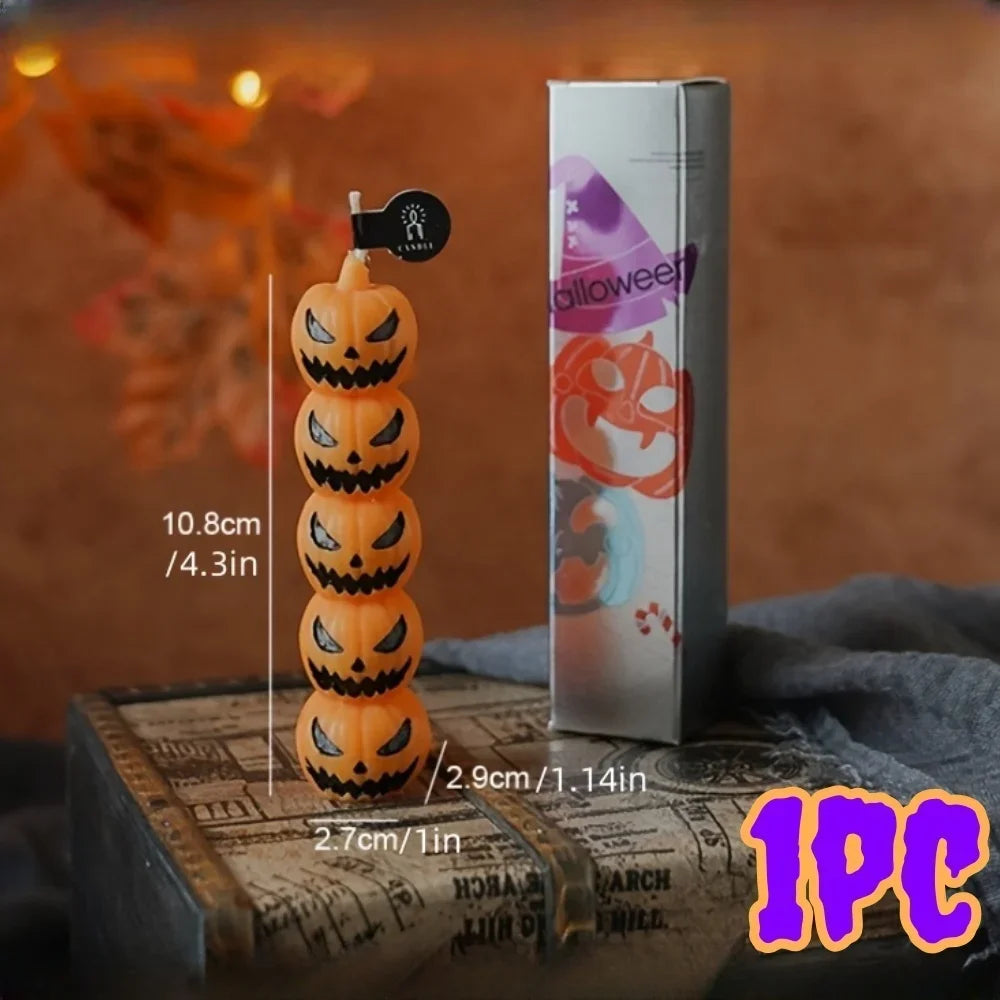 1/3 st Halloween doftljus långa, gotiska sojavaxdekorationer för fest, hem, festlig atmosfär, prydnader, presenter