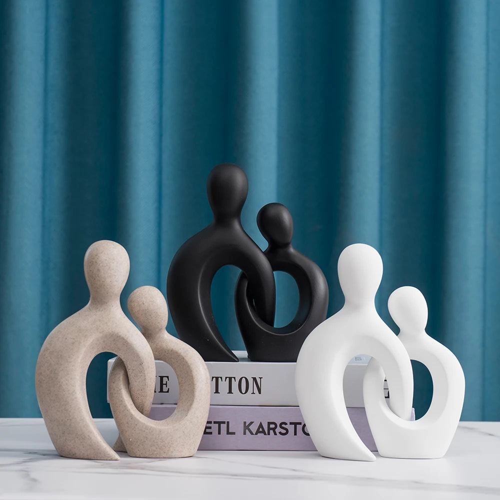Together — Abstract Resin Couple Sculpture | Love Figurine for Home Decor & Gifting