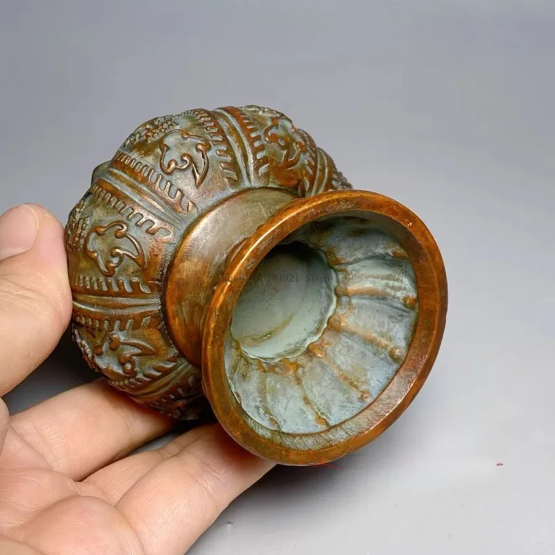Antique Bronze Eight Auspicious Incense Burner - Your Ritual Hub 