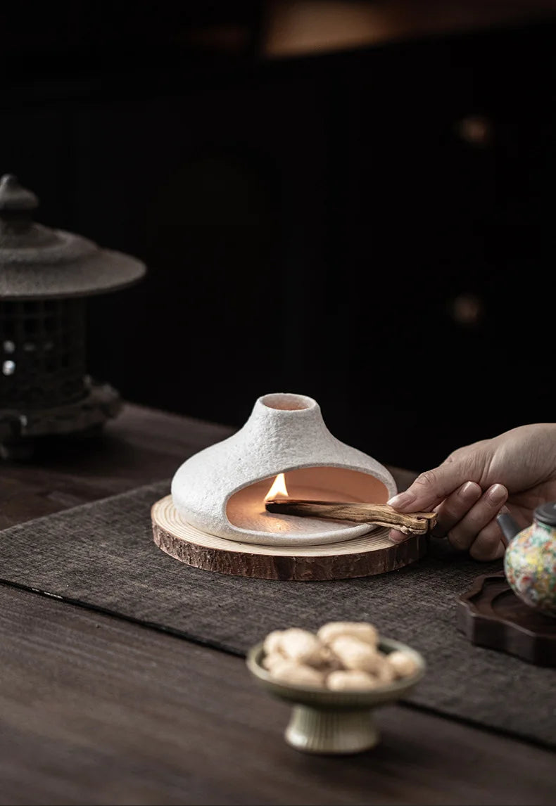 Small Chimney Fireplace Ceramic Aroma Diffuser Incense Burner Aroma Burner - Your Ritual Hub 