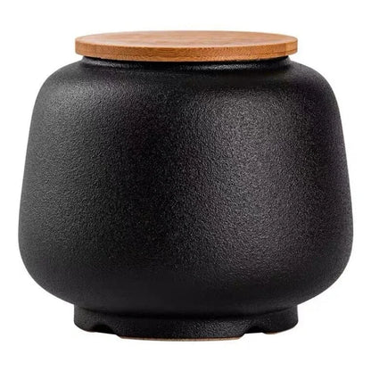 Retro Ceramic Tea Pot Sealed Pu'er Tea Container Chinese Tea Set Decor