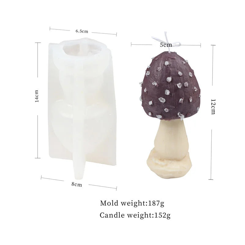 Mushroom Silicone Candle Mold — Whimsical DIY Wax Mould