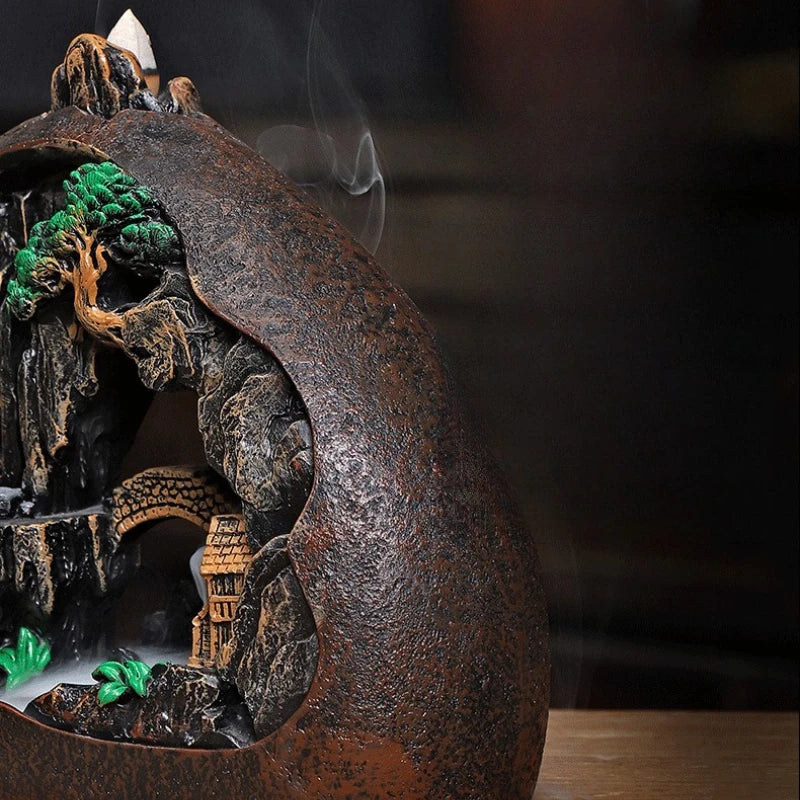 Zen Landscape Ceramic Incense Burner — Indoor Decor - Your Ritual Hub 