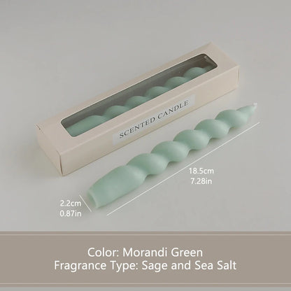Spiral Long Stem Soy Wax Aromatherapy Candle