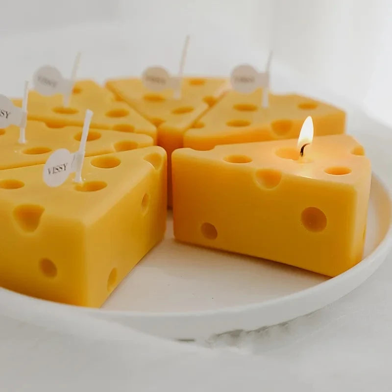 Cheese Shaped Scented Candles Yellow Cake Aromatherapy Candle Relaxing - Your Ritual Hub 