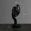 Abstract Resin Face Sculpture – Nordic Minimalist Desktop Art Statue