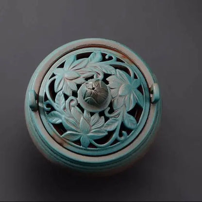 Ceramic Sandalwood Incense Burner — Buddha Tea Ceremony Decor