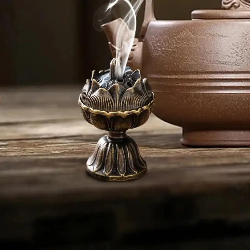 Vintage Metal Coil Incense Burner — Zen Flower Decor - Your Ritual Hub 