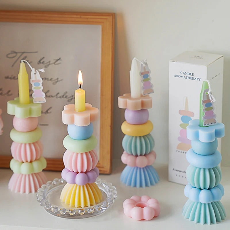 Stackable Geometry Scented Soy Wax Candle