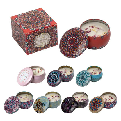 Dried Flower Soy Wax Candle in Tin