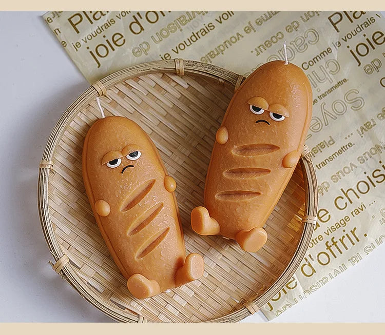 Bread-Shaped Scented Candles — Milk & Coffee Fragrance
