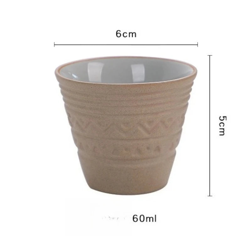 Saudi Arabian Coffee Cup Small Vintage Coarse Ceramic