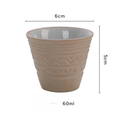 Saudi Arabian Coffee Cup Small Vintage Coarse Ceramic