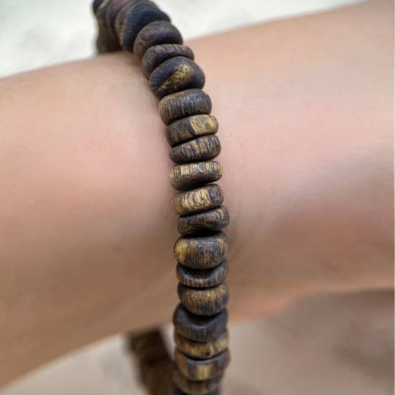 9A Grade Agarwood Oudh Prayer Bracelet – Arabian Luxury Incense Scent | Soul Purification