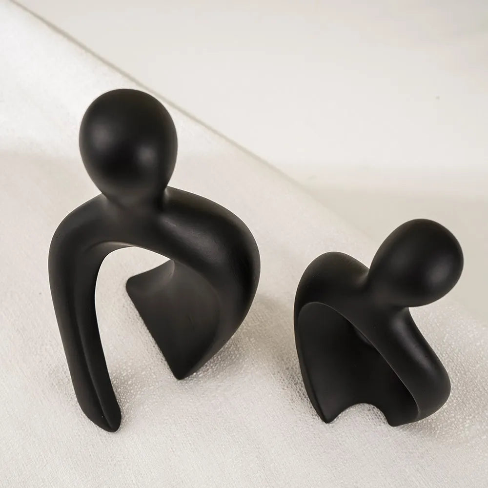 Vilead Harz Abstrakte Figuren Hochzeitsgeschenke Jahrestag Paar Statue Freund Freundin Liebespaar Figur Skulpturen Regal Pop