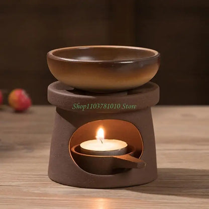 Ceramic Wax Melt Warmer & Oil Burner Set with Spoon