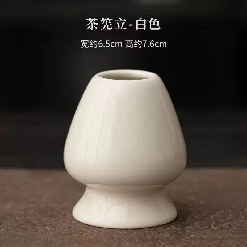 Ceramic Japanese Matcha Whisk & Teaspoon Holder Stand