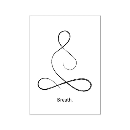 Yoga Wall Art Print Meditation Poster Yoga Symbol Breath Quote