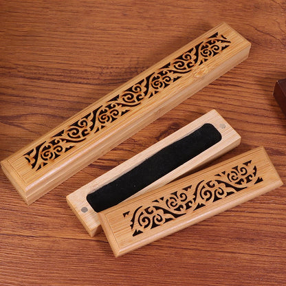 Bamboo Incense Burner Box with Ash Catcher Plate