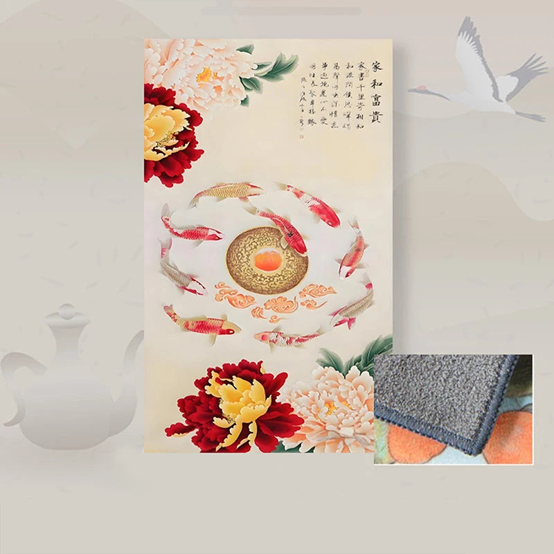 Premium Retro Painted Tea Cloth — 30×18cm