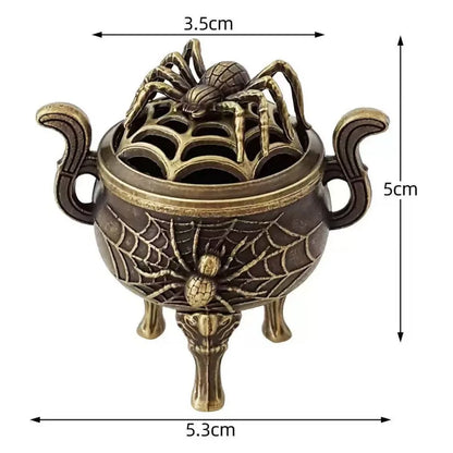 Elephant Lotus Incense Burner — Vintage Alloy Censer