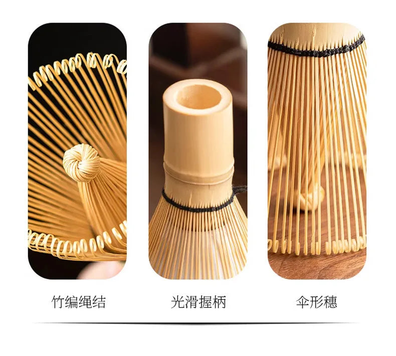 2025 Vintage Matcha Set 4pcs Ceramic Spout Bowl Whisk Bamboo Chasen