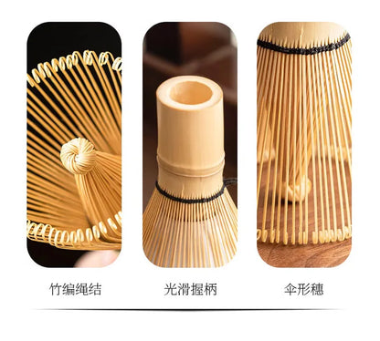 2025 Vintage Matcha Set 4pcs Ceramic Spout Bowl Whisk Bamboo Chasen